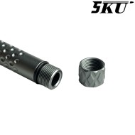 Outer barrel ZEV Style TITANIUM GREY 14mm CCW for pistol G19x / G45 5KU (5ku-gbefg004-tg)