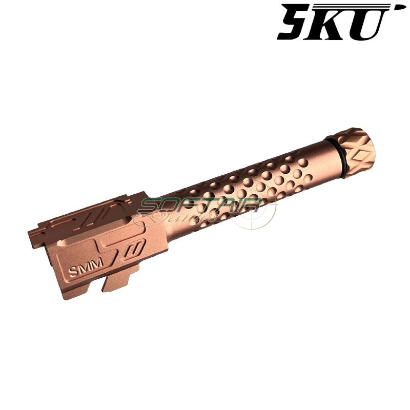 Canna esterna ZEV Style GOLD 14mm CCW per pistola G19x / G45 5KU (5ku-gbefg004-g)