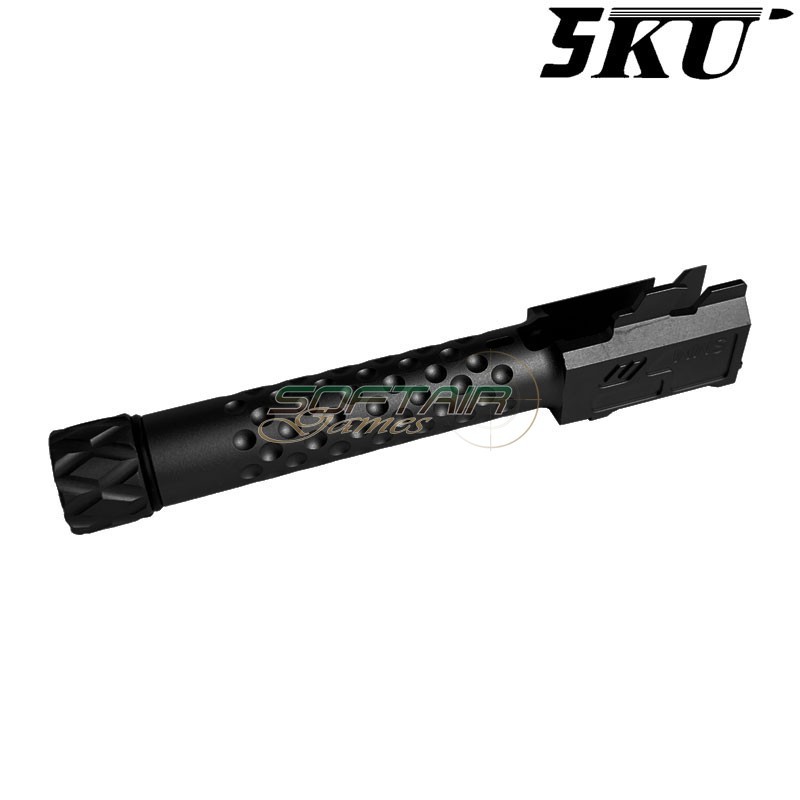 Canna esterna ZEV Style BLACK 14mm CCW per pistola G19x / G45 5KU (5ku-gbefg004-bk)