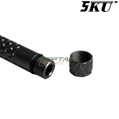 Canna esterna ZEV Style BLACK 14mm CCW per pistola G19x / G45 5KU (5ku-gbefg004-bk)