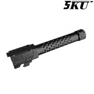Outer barrel ZEV Style BLACK 14mm CCW for pistol G19x / G45 5KU (5ku-gbefg004-bk)