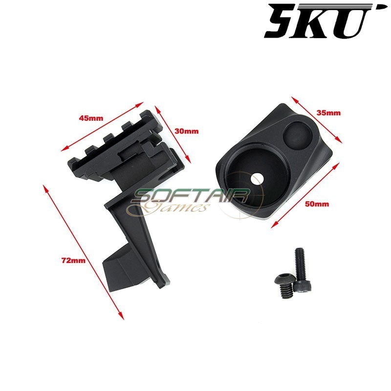 Buffer Tube & 1913 Adapter for Marui AKM GBB 5KU (5ku-gbtmak003-bk) Buffer Tube & 1913 Adapter for Marui AKM GBB 5KU (5ku-gbtmak003-bk)