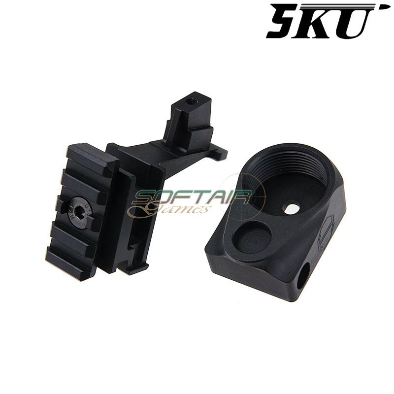 Adattatore 1913 & Buffer Tube per Marui AKM GBB 5KU (5ku-gbtmak003-bk) Adattatore 1913 & Buffer Tube per Marui AKM GBB 5KU (5ku-gbtmak003-bk)