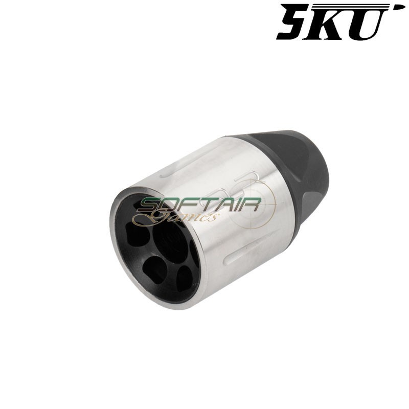 Flash hider SLR Style SILVER 14mm CCW 5KU (5ku-slr-01-sv)