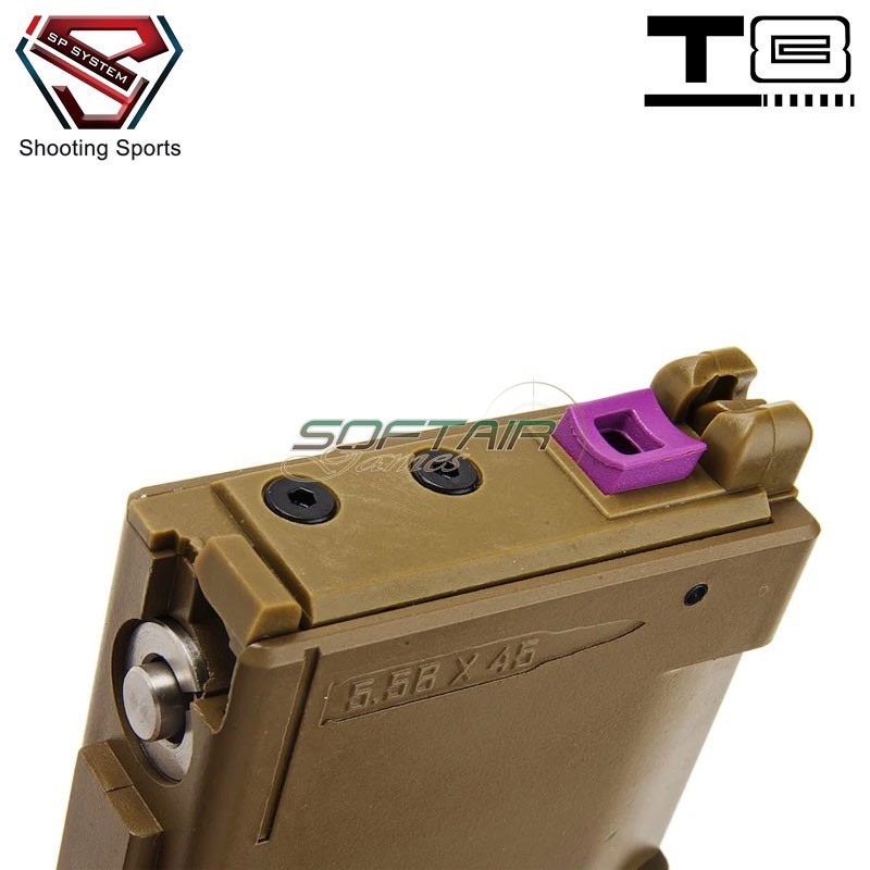 Caricatore a Gas FDE 35bb P30 per MWS M4 GBB T8 SP System (t8-p30w-fde)