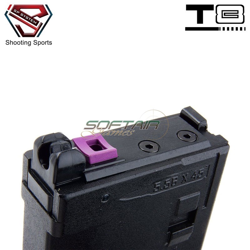 Caricatore a Gas BLACK 35bb P30 per MWS M4 GBB T8 SP System (t8-p30w-bk)