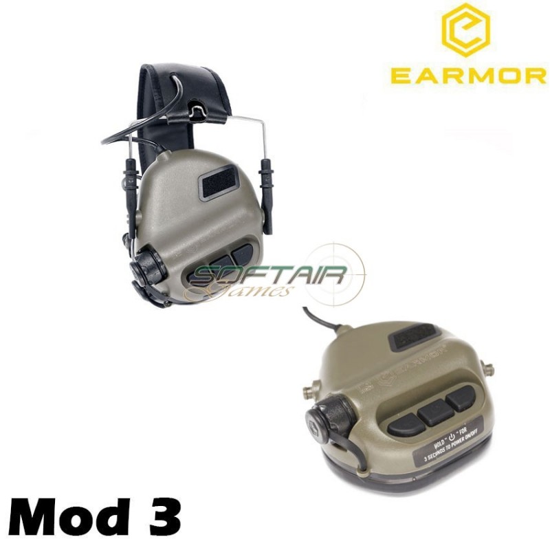 M31 Mod3 Headset Tactical Hearing Protection Ear-muff Pink Earmor (ea-m31-pk-mod3)