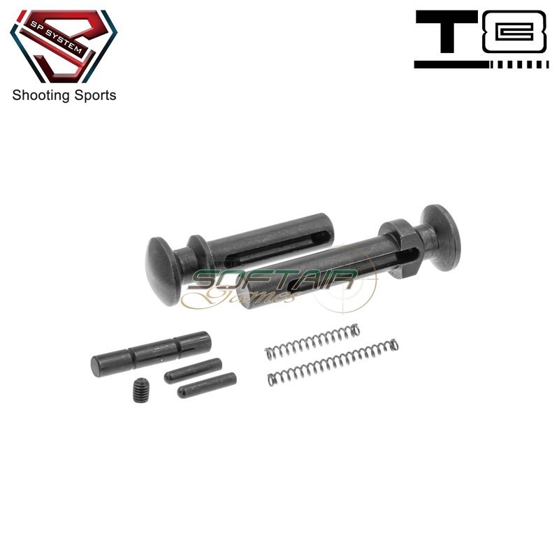Receiver Pin estesi con fermo e molla per MWS M4 GBB T8 SP System (t8-tdp-ds)