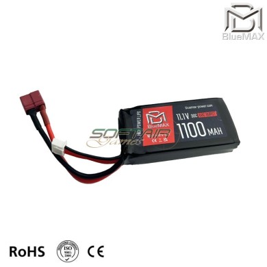 LiPo battery DEANS connector 11.1v X 1100mah 30c PEQ type BlueMax-Power® (bmp-11.1x1100-peq-ds)