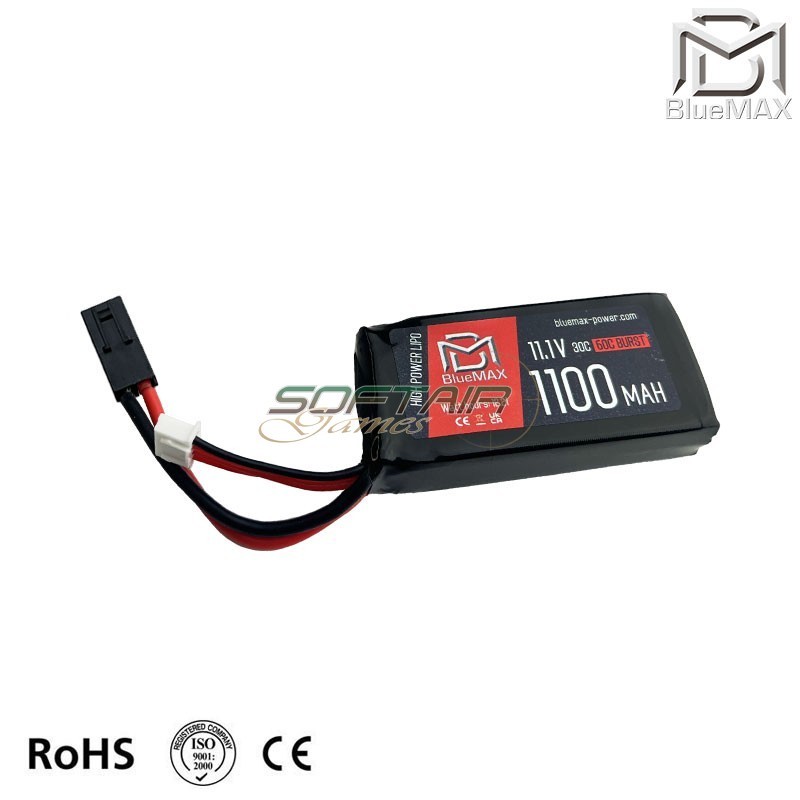 Batteria LiPo connettore Mini Tamiya 11.1v X 1100mah 30c PEQ type BlueMax-Power® (bmp-11.1x1100-peq) Batteria LiPo connettore Mini Tamiya 11.1v X 1100mah 30c PEQ type BlueMax-Power® (bmp-11.1x1100-peq)