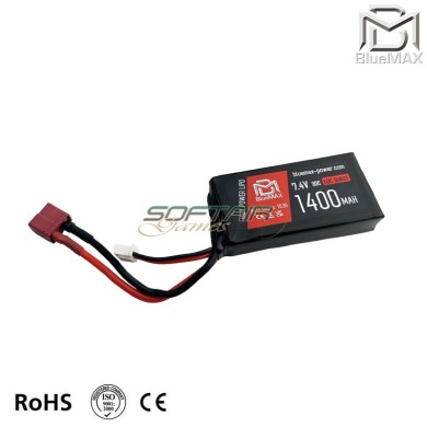 LiPo battery DEANS connector 7.4v X 1400mah 30c PEQ type BlueMax-Power® (bmp-7.4x1400-peq-ds)