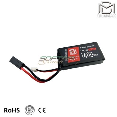 LiPo battery Mini Tamiya connector 7.4v X 1400mah 30c PEQ type BlueMax-Power® (bmp-7.4x1400-peq)