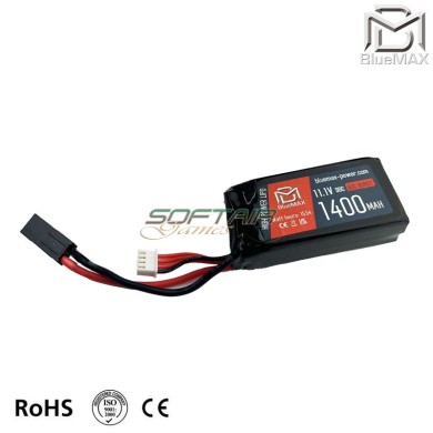 LiPo battery Mini Tamiya connector 11.1v X 1400mah 30c PEQ type BlueMax-Power® (bmp-11.1x1400-peq)