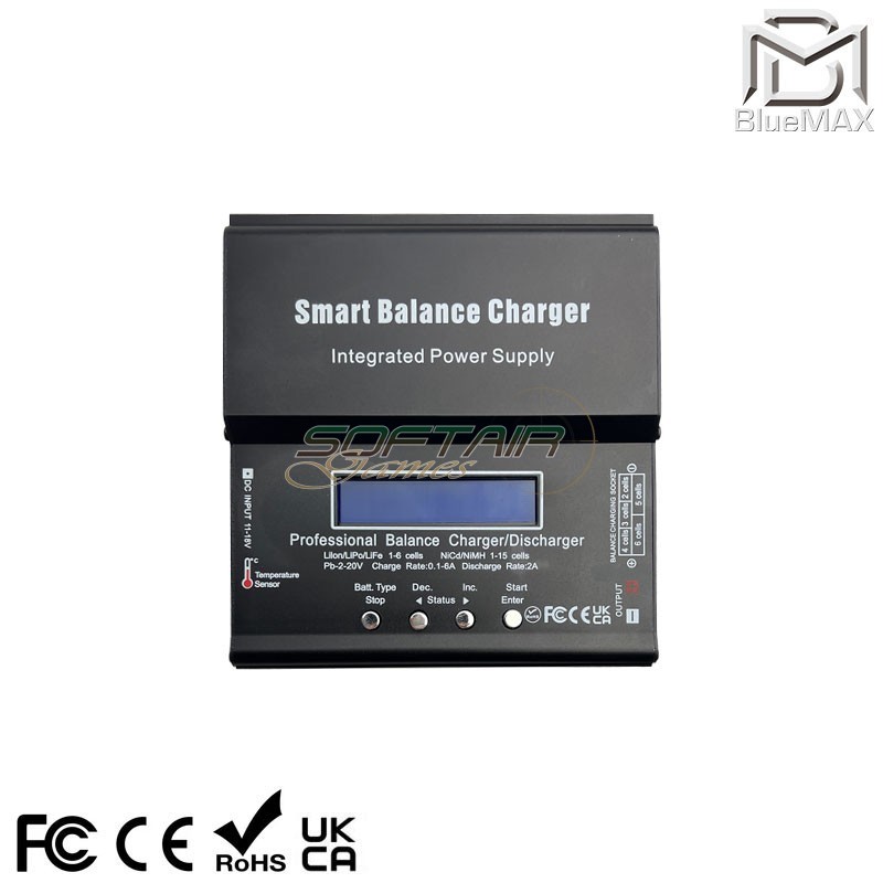 Carica Batterie LiPo / LiFe / Li-Ion / NiMH / NiCd Technology I6AC Smart Bluemax-power® (bmp-i6ac-charger) Carica Batterie LiPo / LiFe / Li-Ion / NiMH / NiCd Technology I6AC Smart Bluemax-power® (bmp-i6ac-charger)
