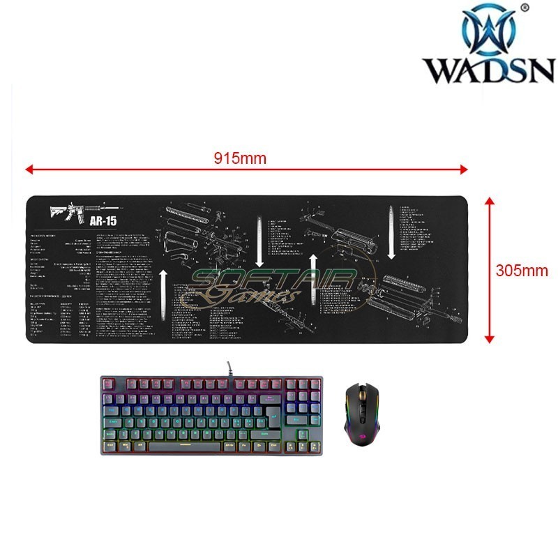 Rubber Mouse Pad XL AR-15  WADSN (wa2002)