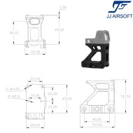 Unit Lite Mount BLACK per RMR JJ Airsoft (ja-1720-bk)