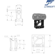Unit Lite Mount BLACK for T1 / T2 JJ Airsoft (ja-1713-bk)