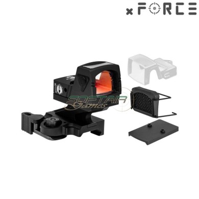 Sight SOLAR Power Mini Red Dot con Cantilevered QD Mount NERO xForce (xf-xr021blk)