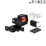Sight SOLAR Power Mini Red Dot con Cantilevered QD Mount NERO xForce (xf-xr021blk)