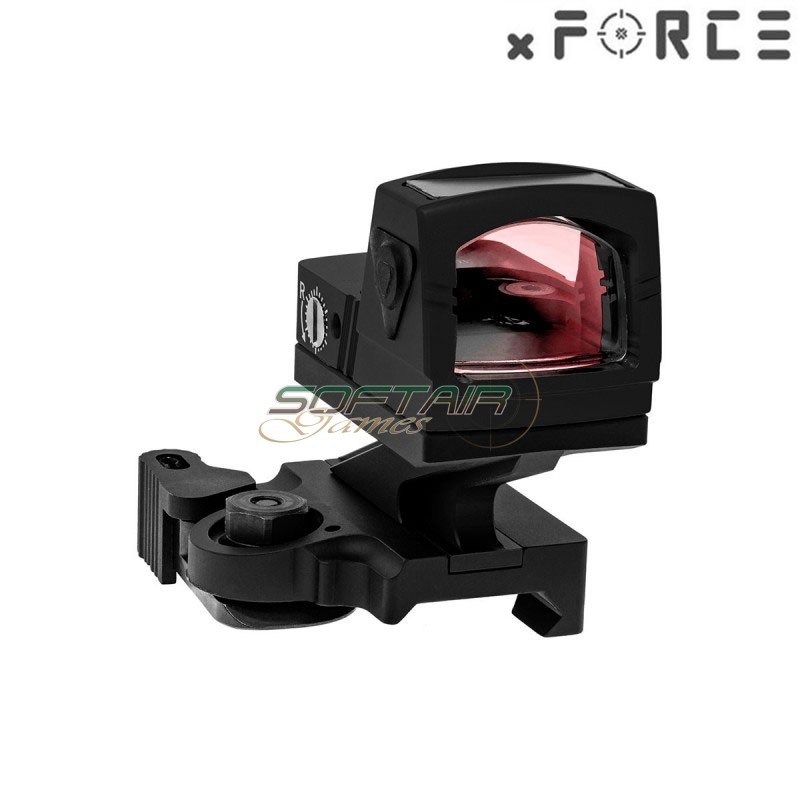 Sight SOLAR Power Mini Red Dot with Cantilevered QD Mount BLACK xForce (xf-xr021blk)