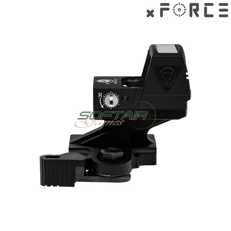 Sight SOLAR Power Mini Red Dot with Cantilevered QD Mount BLACK xForce (xf-xr021blk)