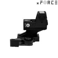 Sight SOLAR Power Mini Red Dot con Cantilevered QD Mount NERO xForce (xf-xr021blk)