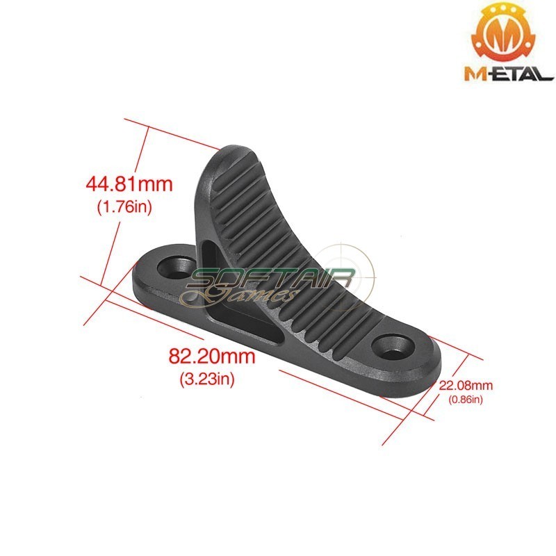 Hand-Stop Angled foregrip BLACK B5 Style LC & Keymod Metal® (me06092-bk-lo) Hand-Stop Angled foregrip BLACK B5 Style LC & Keymod Metal® (me06092-bk-lo)
