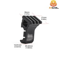 Offset Rail 1 O'Clock BLACK Dan. D. Style Metal® (me08031-bk-lo)