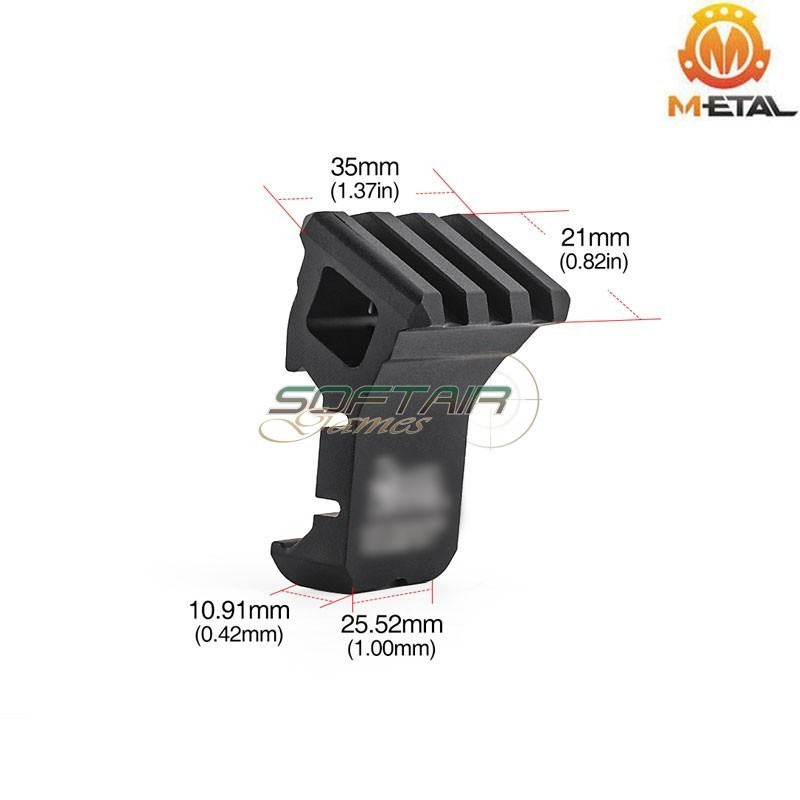 Offset Rail 1 O'Clock DARK EARTH Dan. D. Style Metal® (me08031-de-lo)