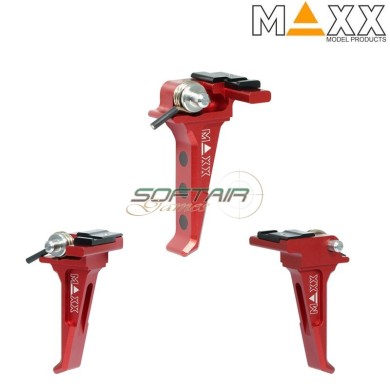 CNC Aluminum RED Advanced Speed Trigger Style E per EVO Maxx Model (mx-trg020ser)