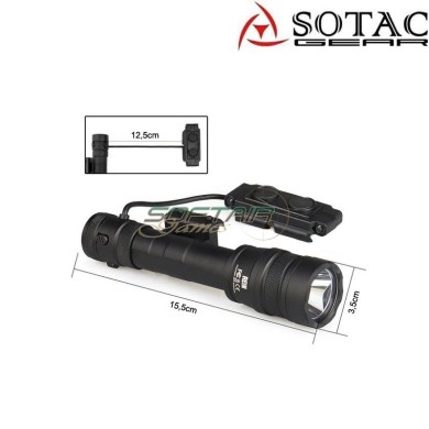 Flashlight CD Style REIN 1.0 Long BLACK Sotac Gear (sg-sd-1113-bk)