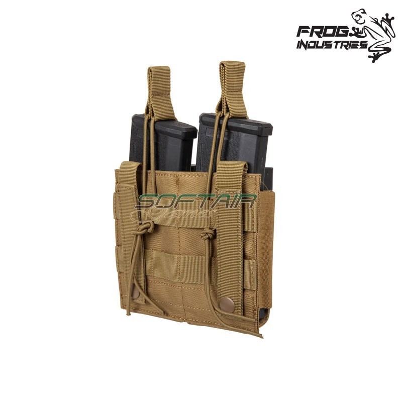 Double Magazines Pouch 5.56 & 9mm COYOTE BROWN Frog Industries® (fi-035872-cb)
