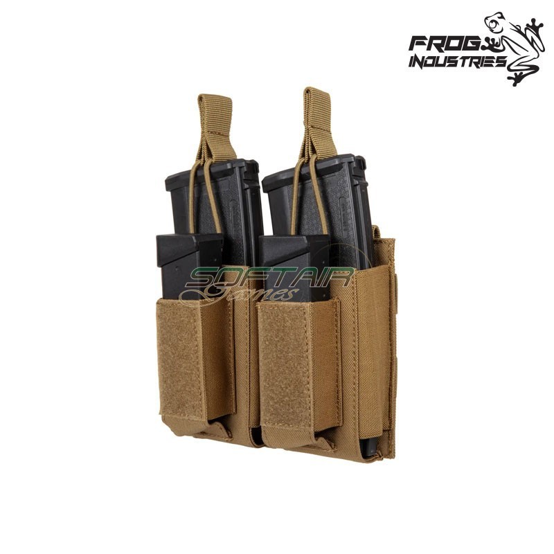 Tasca Doppia Caricatori 5.56 & 9mm COYOTE BROWN Frog Industries® (fi-035872-cb)