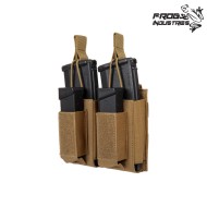 Double Magazines Pouch 5.56 & 9mm COYOTE BROWN Frog Industries® (fi-035872-cb)