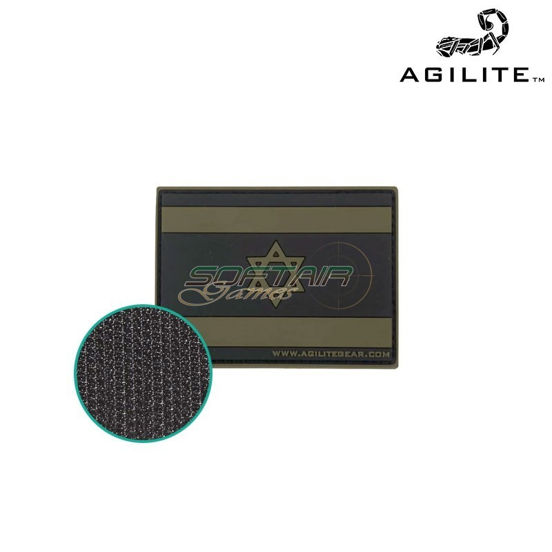 Patch PVC Israeli Flag OLIVE DRAB Agilite (8121odg1sz)