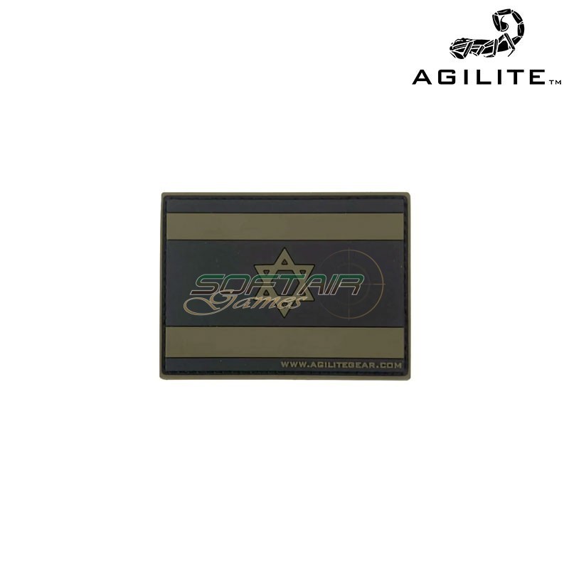 Patch PVC Israeli Flag OLIVE DRAB Agilite (8121odg1sz)