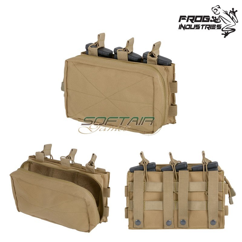 Tasca tripla 5.56 Utility Pouch COYOTE Frog Industries® (fi-51613213-cb)