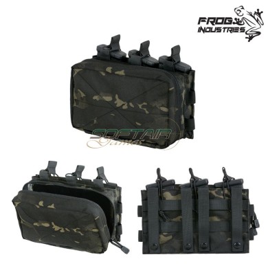 Triple pouch 5.56 Utility Pouch MULTICAM BLACK Frog Industries® (fi-51613213-mcbk)