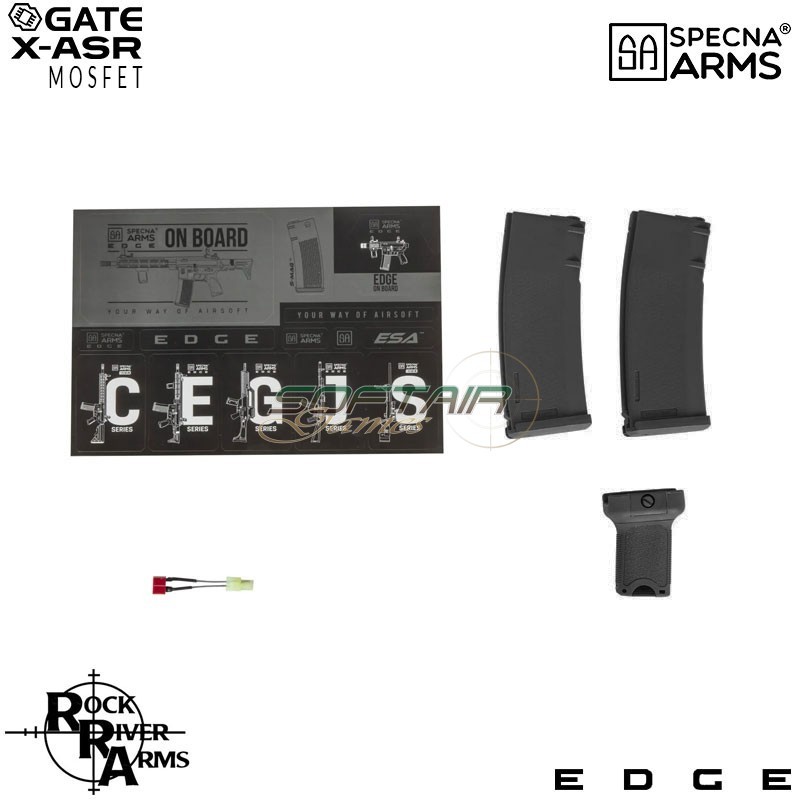 Electric Rifle SA-E11 Edge™ RRA M4 Silenced Carbine Replica BLACK Specna Arms® (spe-01-033918)