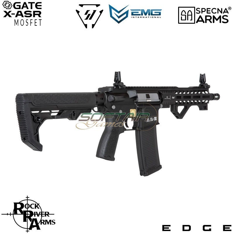 Fucile Elettrico SA-E17-L Edge™ RRA + M4 Strike IND. Carbine Replica BLACK Specna Arms® (spe-01-033932)