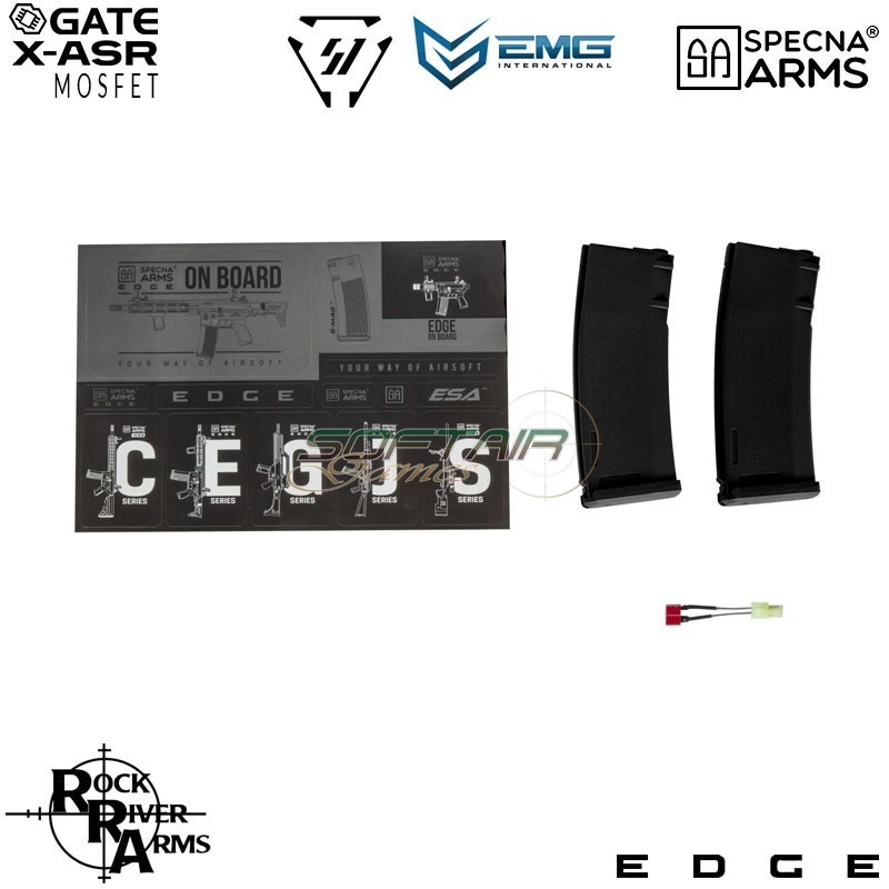 Fucile Elettrico SA-E17-L Edge™ RRA + M4 Strike IND. Carbine Replica CHAOS GREY Specna Arms® (spe-01-033934)