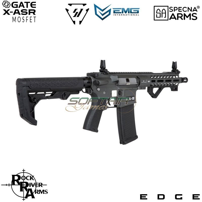 Fucile Elettrico SA-E17-L Edge™ RRA + M4 Strike IND. Carbine Replica CHAOS GREY Specna Arms® (spe-01-033934)
