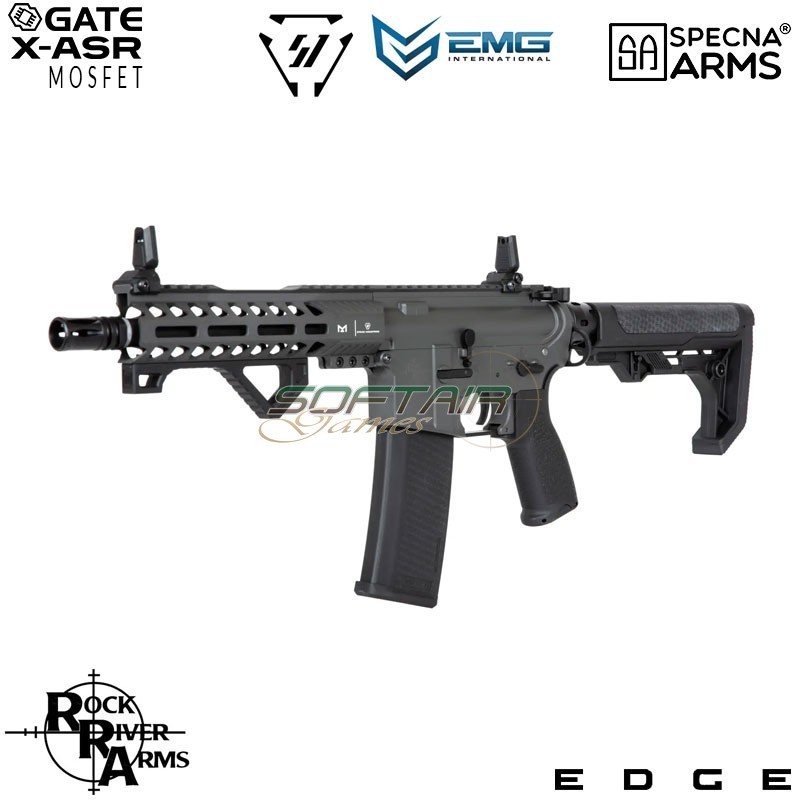 Fucile Elettrico SA-E17-L Edge™ RRA + M4 Strike IND. Carbine Replica CHAOS GREY Specna Arms® (spe-01-033934)
