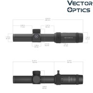 Scope Forester 1-4x24SFP Riflescope BLACK Vector Optics (ve-scoc-28)