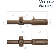 Ottica Forester 1-5x24SFP Gen 2 Riflescope FDE Vector Optics (ve-scoc-32)