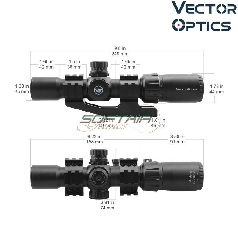 Scope Mustang 1-4x30SFP Riflescope BLACK Vector Optics (ve-scoc-29) Scope Mustang 1-4x30SFP Riflescope BLACK Vector Optics (ve-scoc-29)