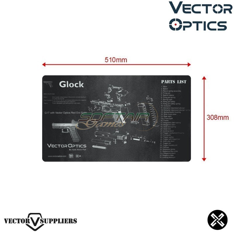 Mouse Pad Glock BLACK Vector Optics (ve-scbm-02)