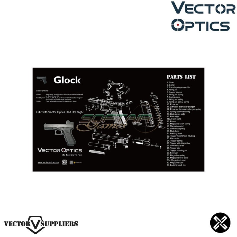 Tappetino Mouse Pad Glock BLACK Vector Optics (ve-scbm-02) Tappetino Mouse Pad Glock BLACK Vector Optics (ve-scbm-02)
