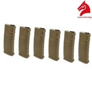Set 6 Caricatori Monofilari 200bb Tan Per M4/m16 Lonex (gb-06-15)