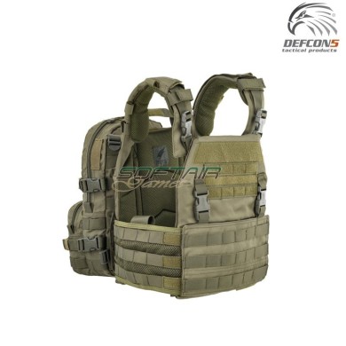Tactical plate carrier + backpack OD GREEN defcon 5 (d5-bav21-od)